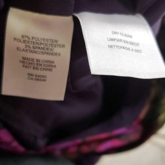 Evan Picone Mock Halter V-Neck Dark Floral Dress‎ Party Fitted Size 6 - Picture 8 of 8